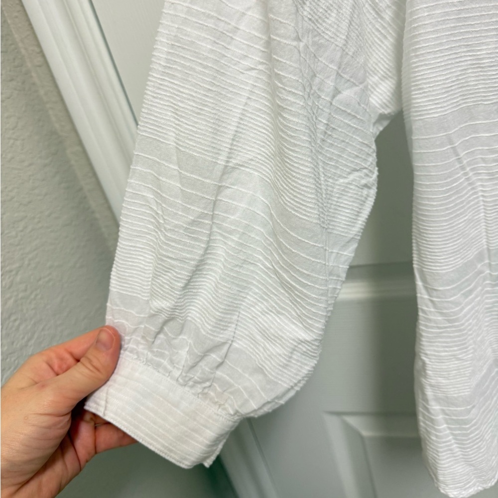 J. Mclaughlin White Button Front Blouse - image 5